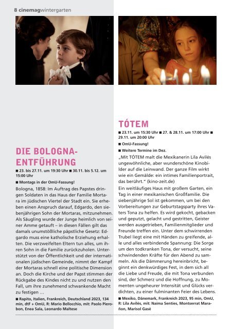 Cinemag | Kinoprogramm in Regensburg | Nr. 118 | 12-2023