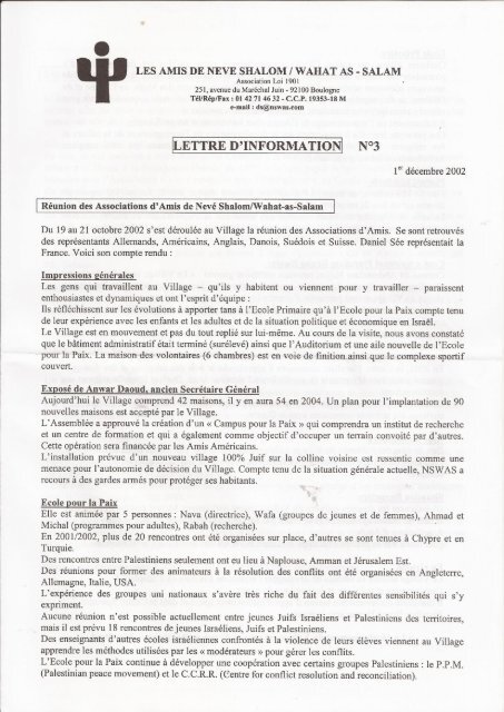 lettre d'info n°3