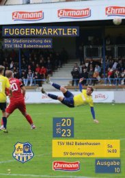 20231125 Fuggermärktler TSV 1862 Babenhausen – SVO Germaringen