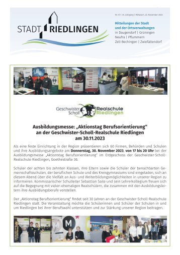 21.11.2023 Amtliches Mitteilungsblatt Riedlingen