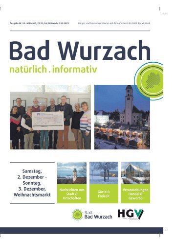 22.11.2023 Bürger- und Gästeinformation Bad Wurzach