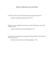 Benedict Arnold Primary Sources and Timeline - EastCONN