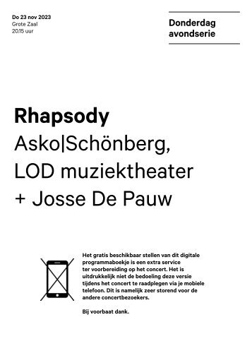 2023 11 23 Rhapsody - Asko|Schönberg, LOD muziektheater + Josse De Pauw
