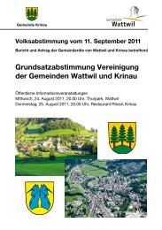Abstimmungsgutachten Gemeindevereinigung ... - Gemeinde Wattwil