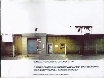 GDH1 Gedenkstätte Stasi-Knast Hohenschönhausen - Denkmalpfl