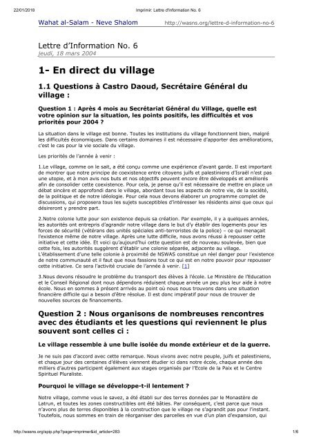 lettre d'info n°6
