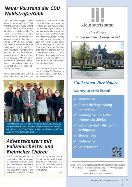 DER BIEBRICHER, Nr. 384, November 2023