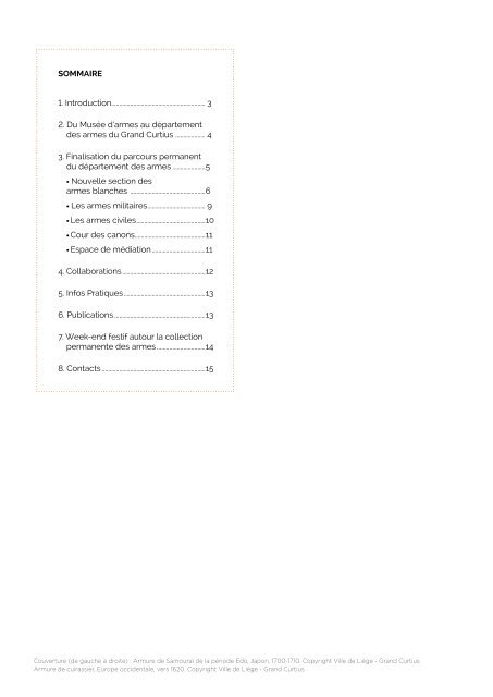 Dossier de Presse - Armes blanches et finalisation Grand Curtius 2023