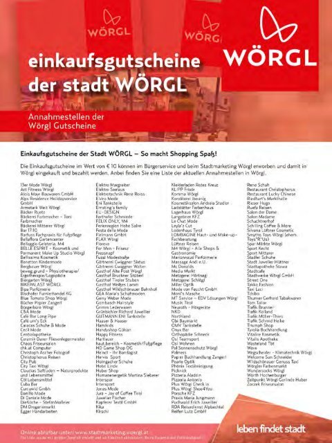 Stadtmagazin Wörgl Jänner 2021