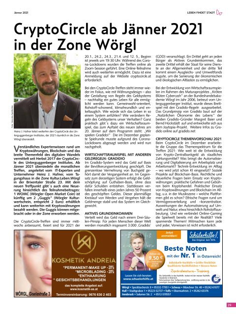 Stadtmagazin Wörgl Jänner 2021