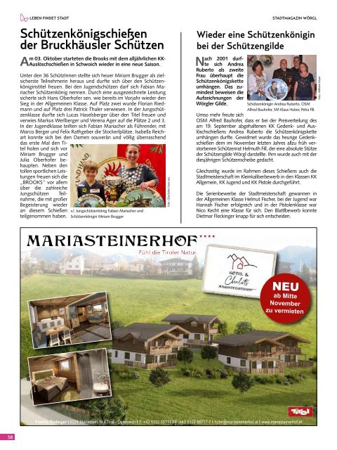 Stadtmagazin Wörgl November 2020