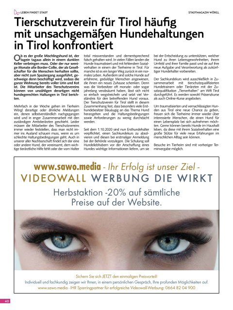 Stadtmagazin Wörgl November 2020