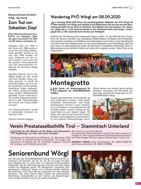 Stadtmagazin Wörgl November 2020