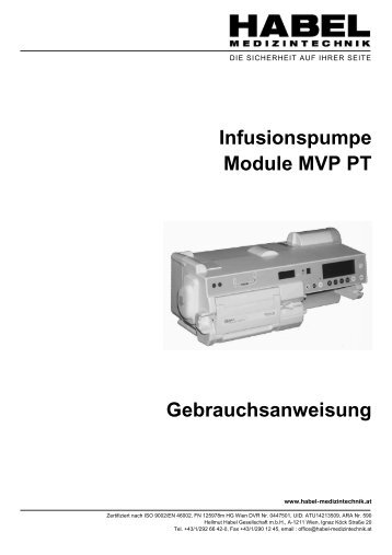 Infusionspumpe Module MVP PT Gebrauchsanweisung