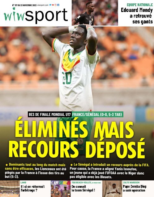 Journal wiwsport n317 - 23 novembre 2023