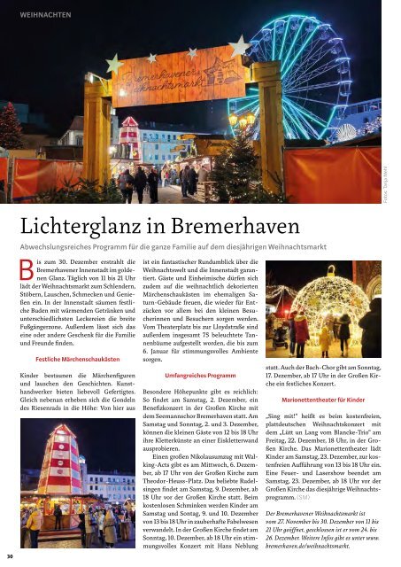 STADTMAGAZIN Bremen Dezember 2023