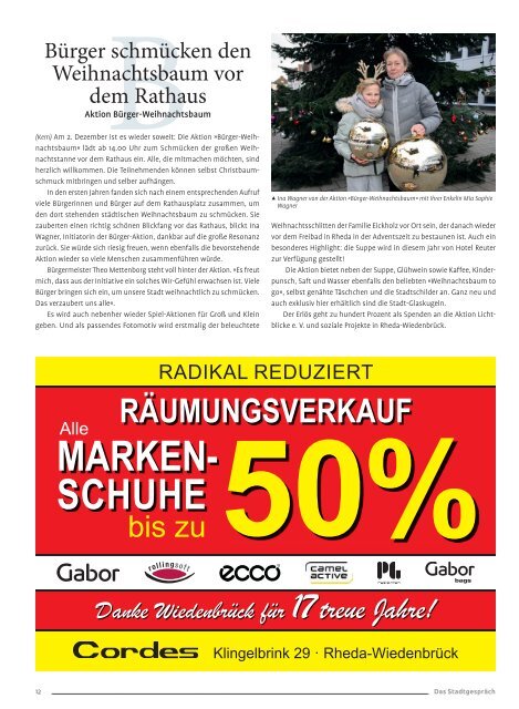 Das Stadtgespräch Ausgabe Dezember 2023 auf Mein Rheda-Wiedenbrück