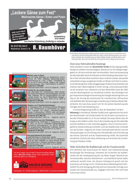 Das Stadtgespräch Ausgabe Dezember 2023 auf Mein Rheda-Wiedenbrück