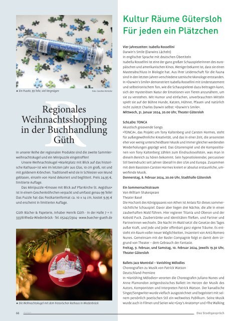 Das Stadtgespräch Ausgabe Dezember 2023 auf Mein Rheda-Wiedenbrück