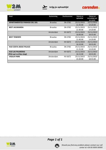 Pick up 25-11-2023 Corendon TFS