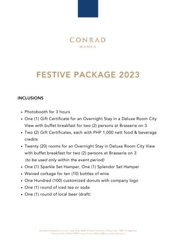2023 Events & Rooms Package