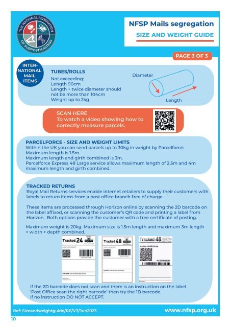 National Federation of SubPostmasters - Mail Segregation Toolkit 