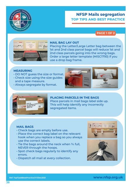 National Federation of SubPostmasters - Mail Segregation Toolkit 