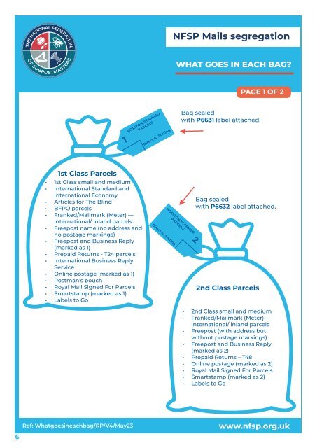 National Federation of SubPostmasters - Mail Segregation Toolkit 