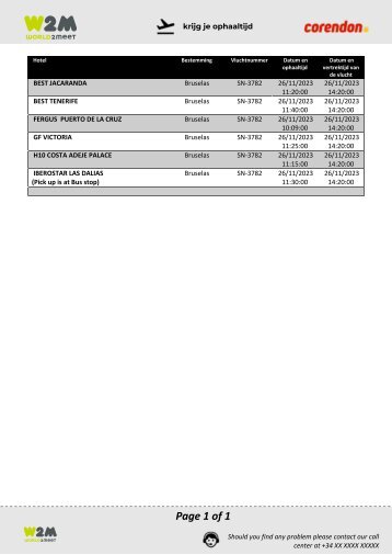 Pick up 26-11-2023 Corendon TFS