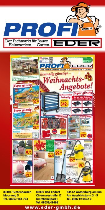 Einmalig günstige Weihnachtsangebote Profimarkt Eder