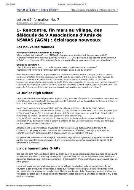 lettre d'info n°7