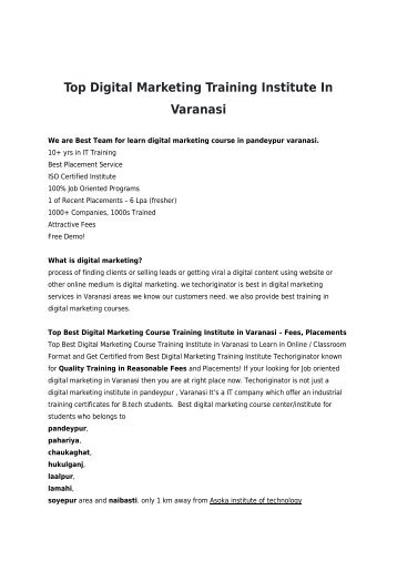 Top 10 Digital Marketing Courses in Varanasi With Placements_compressed