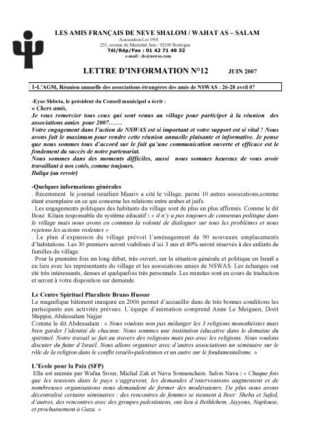 lettre d'info n°12