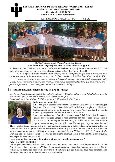 Lettre d'info n°36