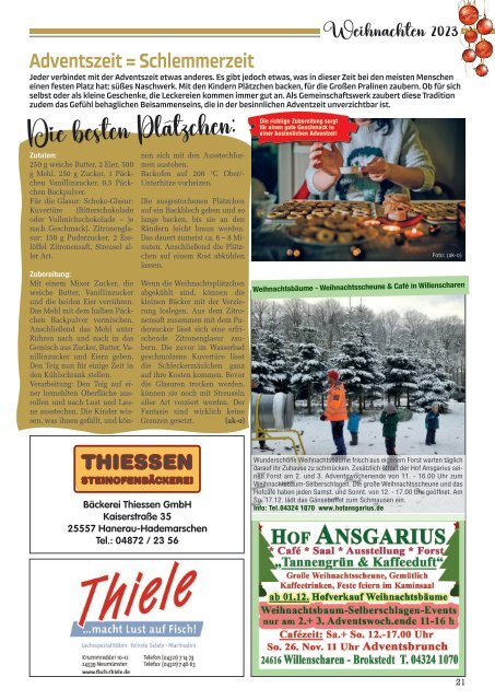 Holsteiner KlöönSNACK - Ausgabe Rendsburg / Mittelholstein - Dezember 2023