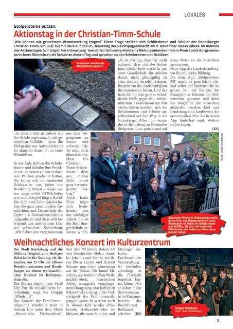 Holsteiner KlöönSNACK - Ausgabe Rendsburg / Mittelholstein - Dezember 2023