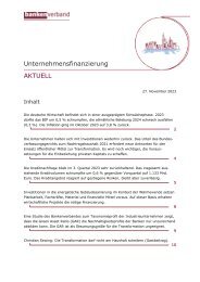 Unternehmensfinanzierung AKTUELL - November 2023