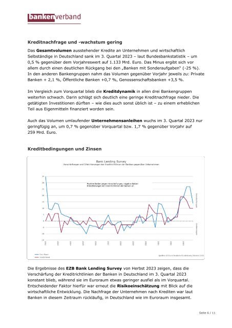 Unternehmensfinanzierung AKTUELL - November 2023