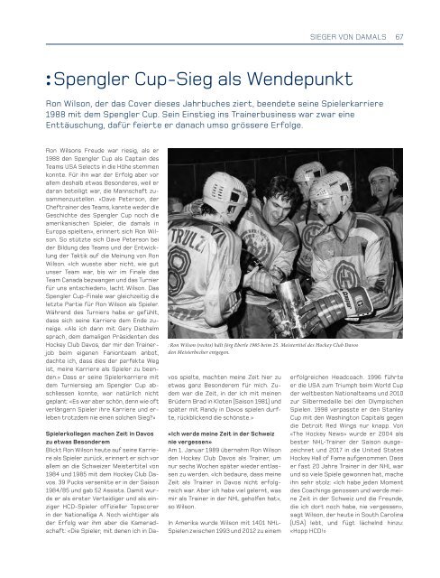 SPENGLER CUP DAVOS - Jahrbuch 2023 (80-er Jahre)