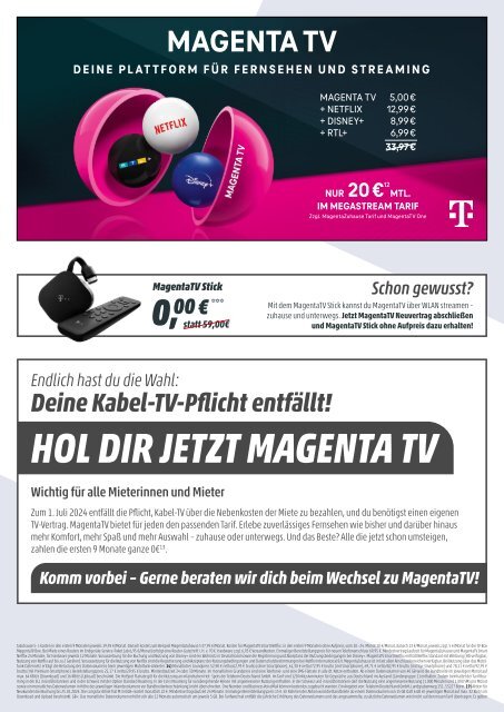 Telekom Monatsflyer Dezember 2023 