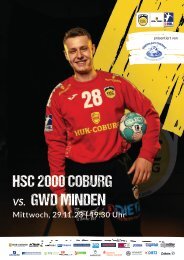 Spielheft HSC 2000 Coburg vs. GWD Minden