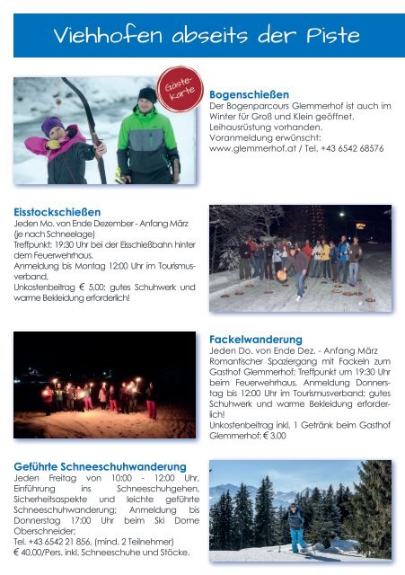 Winterinformationen über Viehhofen 2023/2024