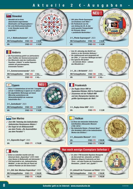 Münzkurier Dezember 2023