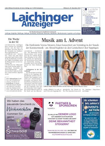 29.11.2023 Laichinger Anzeiger
