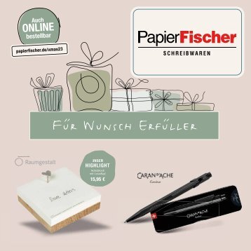 Geschenkideen zu Weihnachten 2023 - Schöner Schenken mit PapierFischer