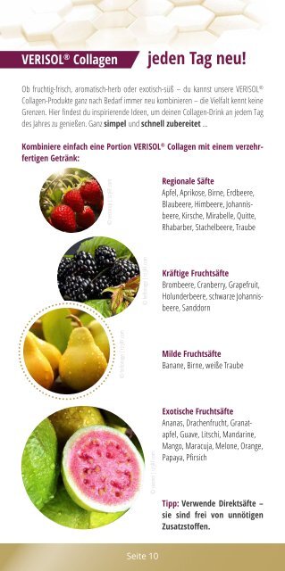 Schöne Haut dank Verisol Collagen-Drink: Rezepte für jeden Tag