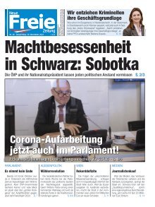 Machtbesessenheit in Schwarz: Sobotka
