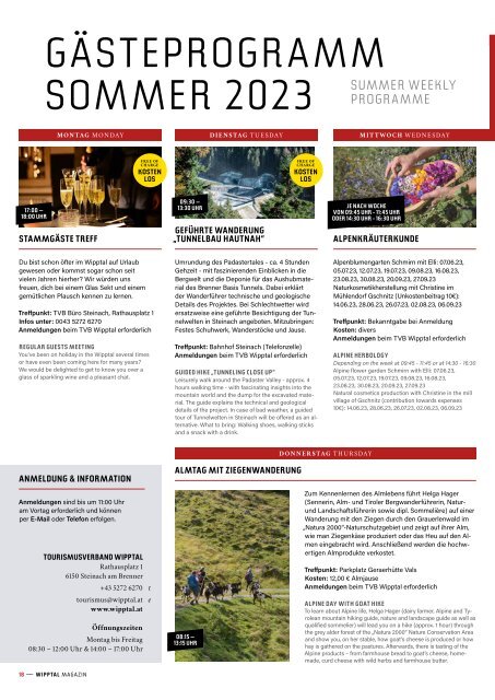 Wipptal Magazin Sommer 2023