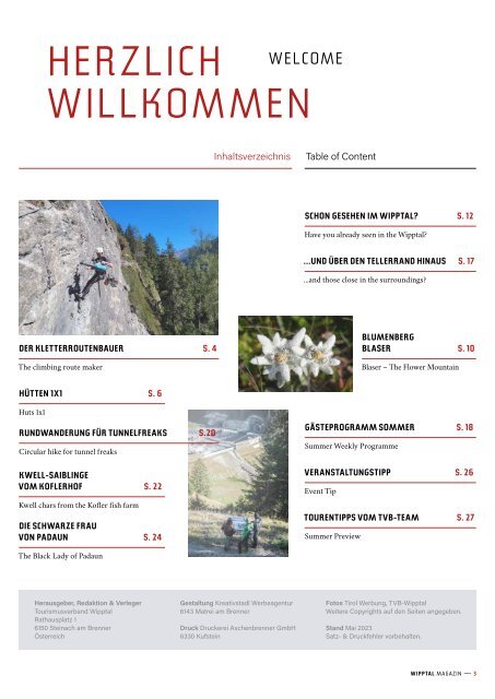 Wipptal Magazin Sommer 2023