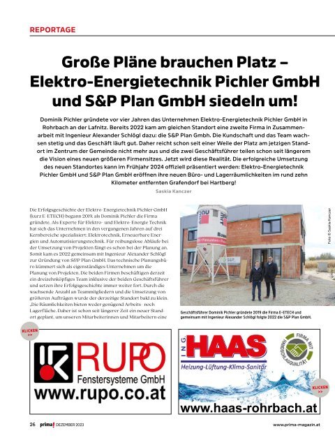 prima! Magazin - Ausgabe Dezember 2023